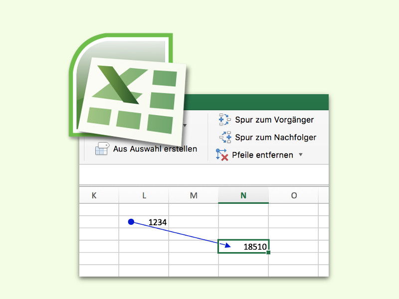 Bezüge in Formeln von Excel-Tabellen grafisch veranschaulichen