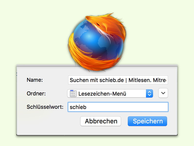 Firefox: Schneller suchen mit Schlagwörtern