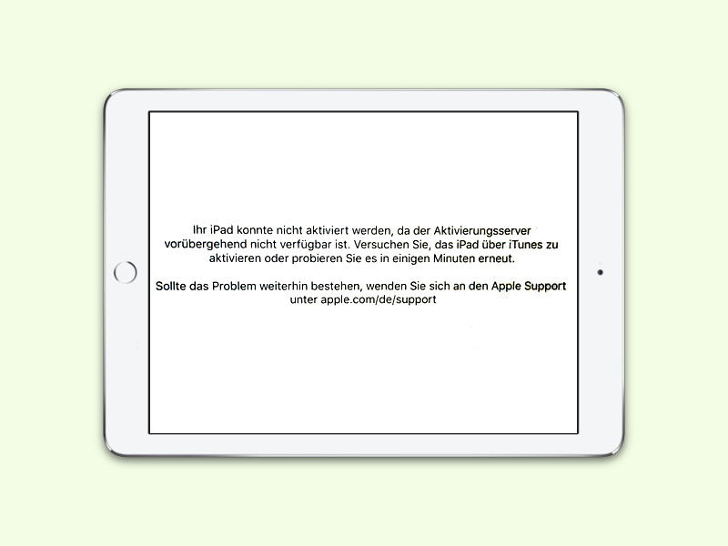 Aktivierungs-Fehler beim iOS-Gerät mit iOS 9.3 korrigieren