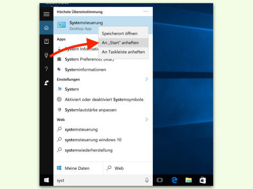 win10-systemsteuerung-startmenue-anheften
