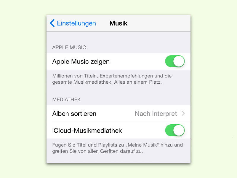 Werbung für Apple Music in der Musik-App von iOS ausblenden