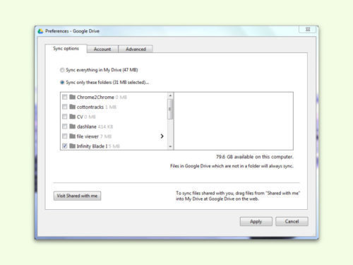 google-drive-selektive-synchronisierung