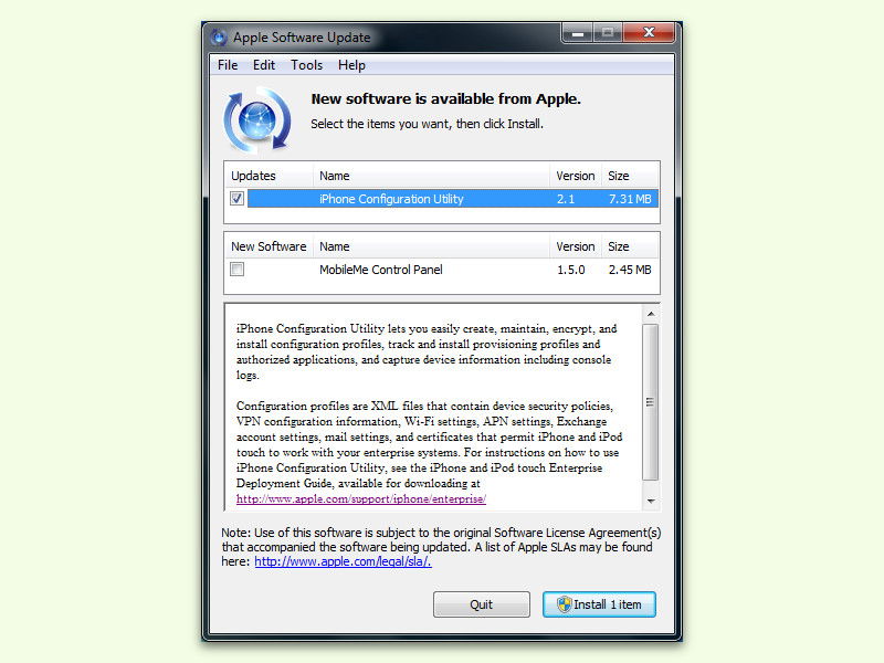 iTunes und andere Apple-Software in Windows automatisch updaten