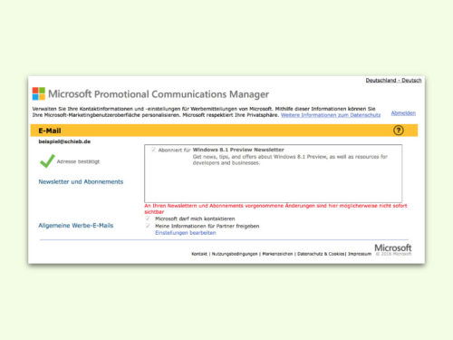 microsoft-newsletter-uebersicht