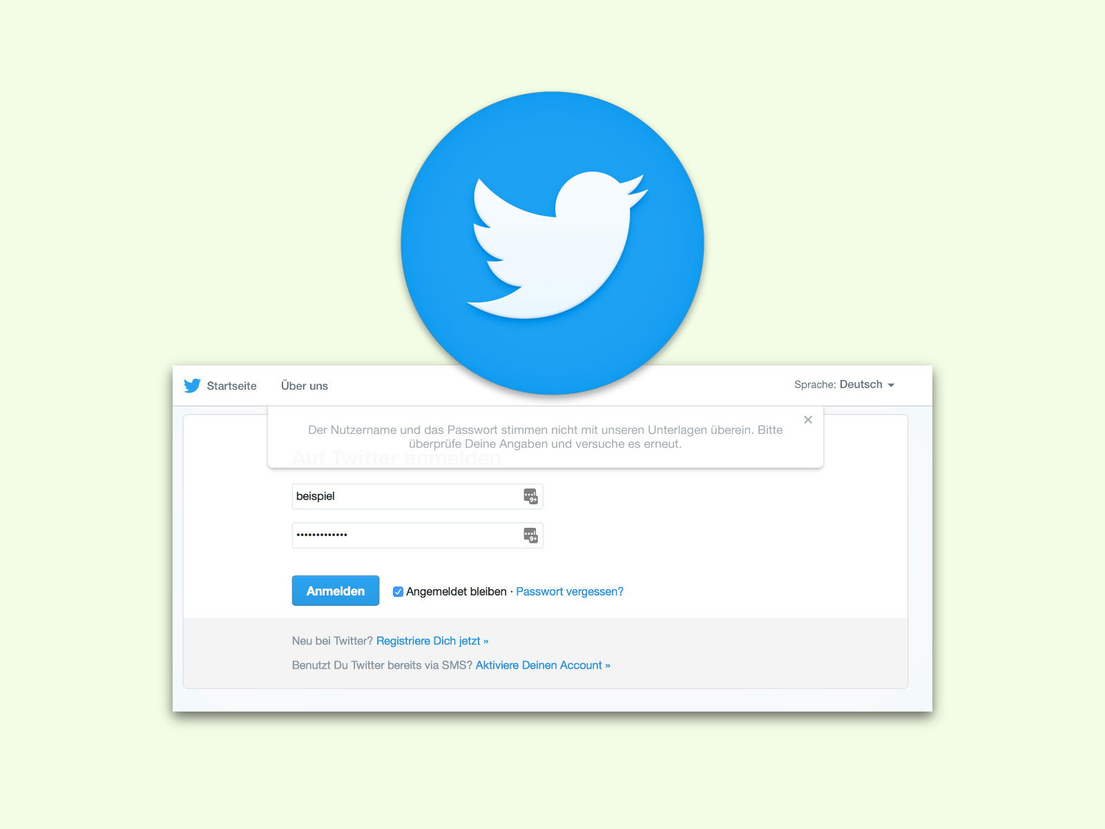 Erste-Hilfe, wenn der Twitter-Login nicht klappt