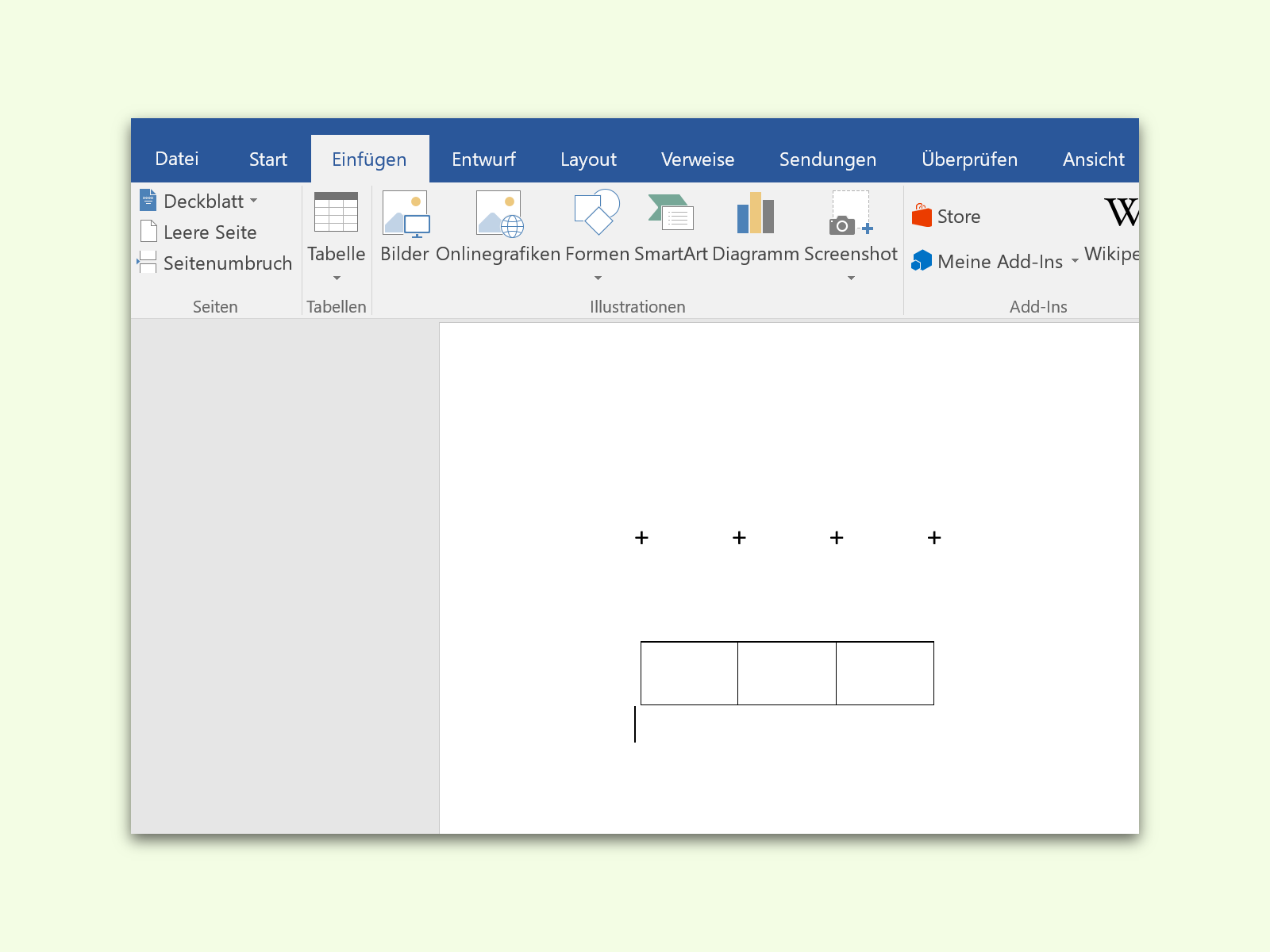 Tabellen in Word schneller anlegen