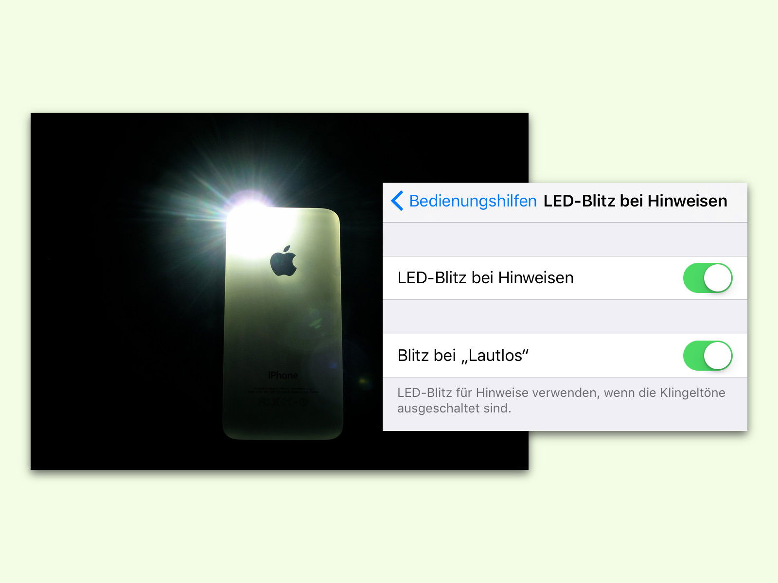 Bei stummem iPhone blinken lassen - schieb.de
