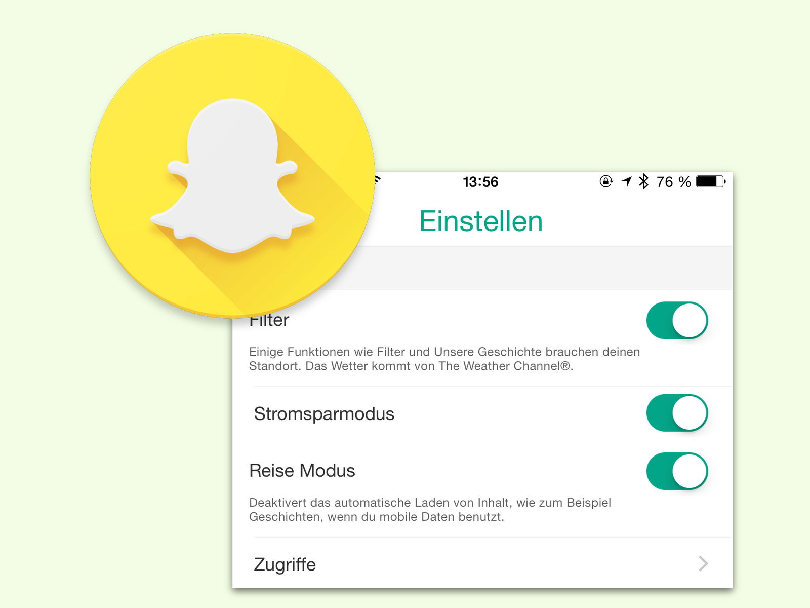 SnapChat: Weniger Mobil-Daten verbrauchen