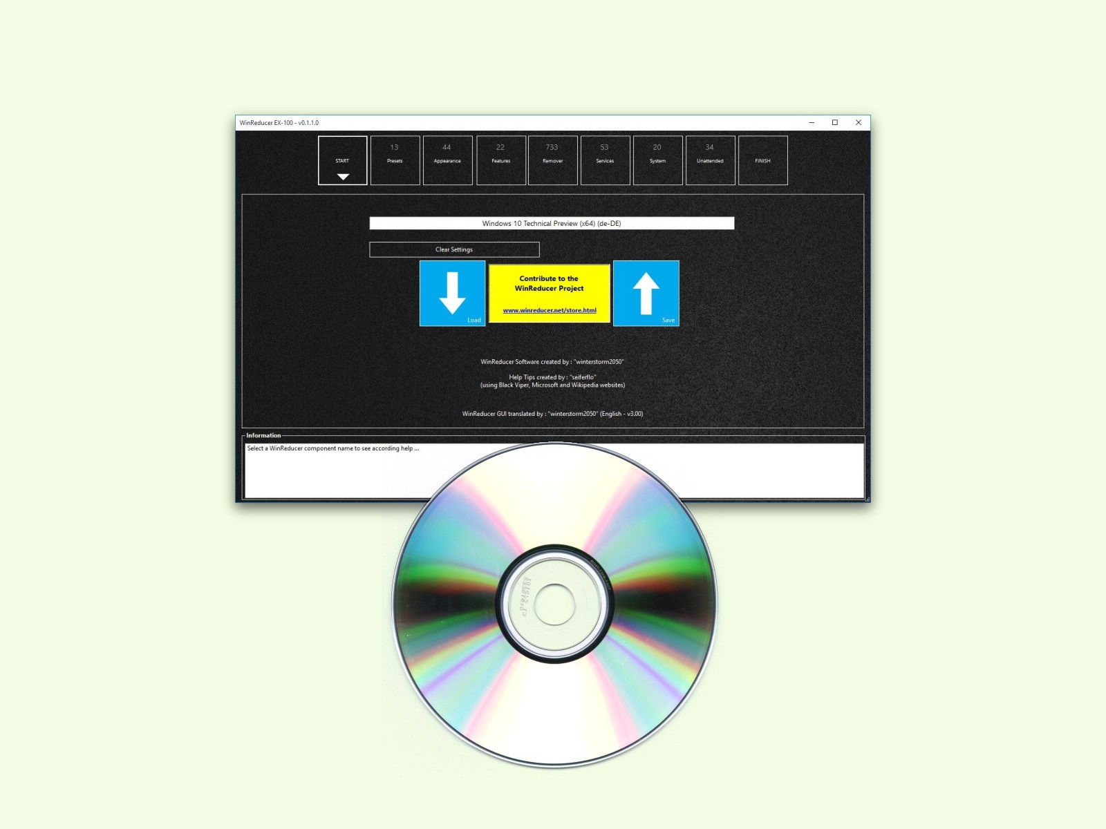 Windows-10-DVD schrumpfen