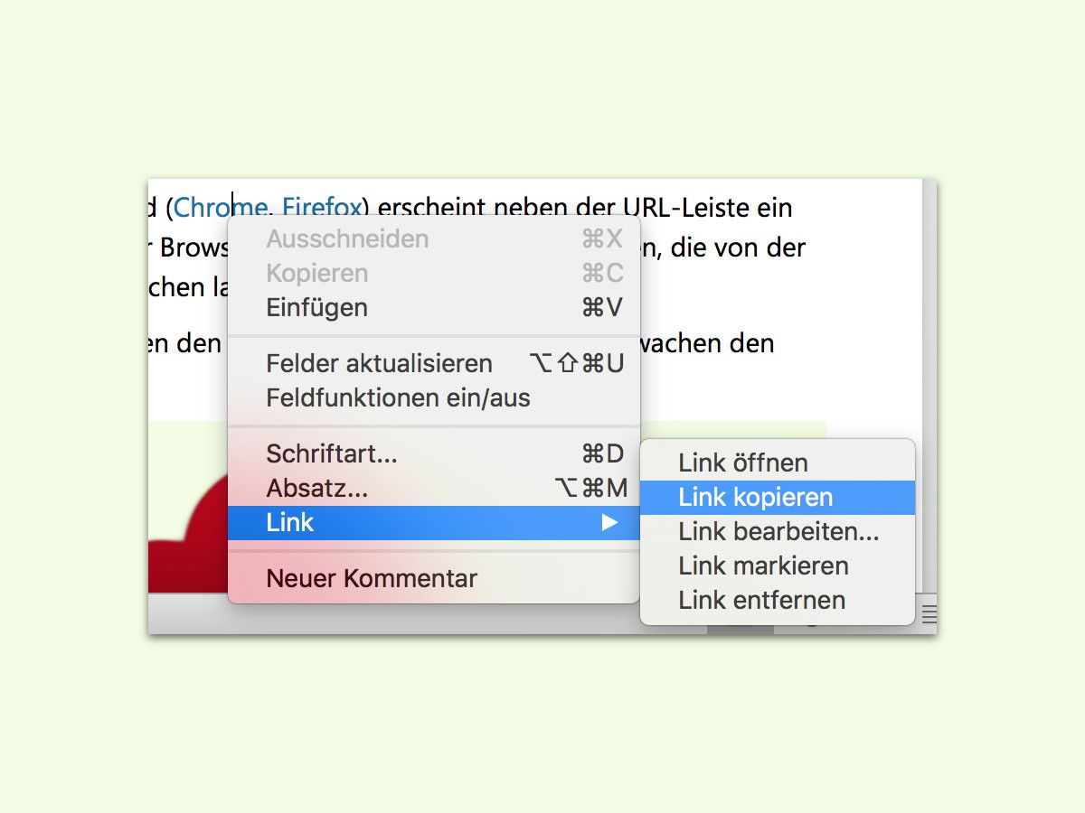 Links kopieren, ohne sie zu öffnen
