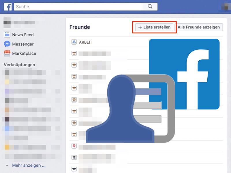 Eigene Freundeslisten in Facebook anlegen
