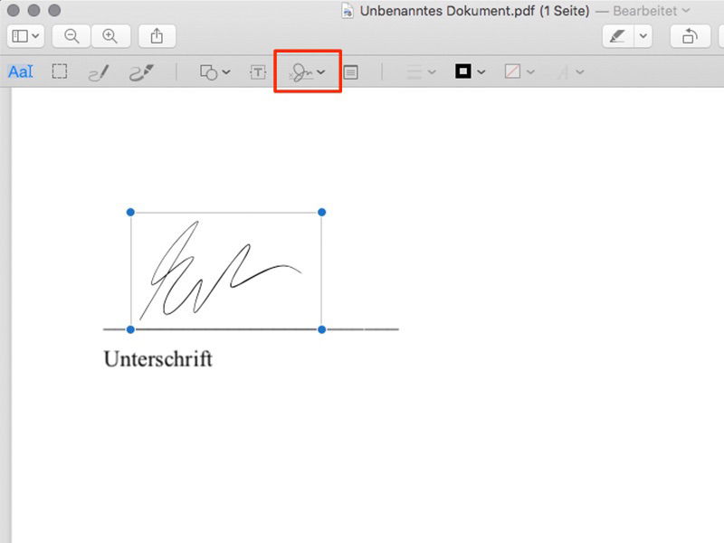 Digitale Unterschrift unter OS X anlegen