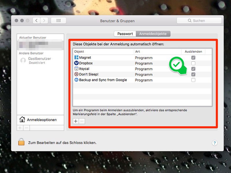 Automatischer Start von Apps auf dem Mac einstellen