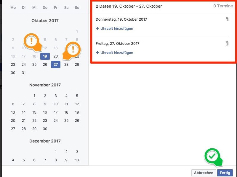 Wiederkehrende Veranstaltungen in Facebook anlegen