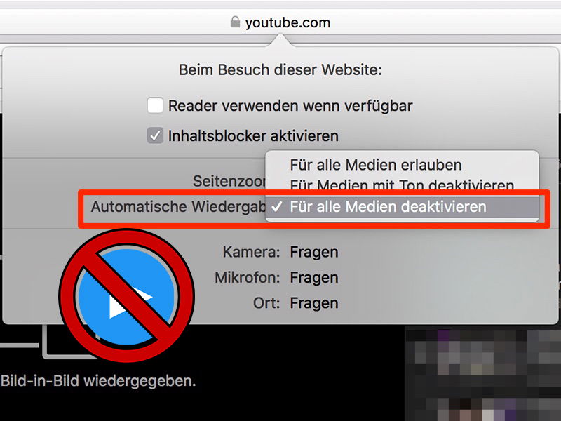 Automatische Videowiedergabe in iOS 11 und macOS High Sierra deaktivieren