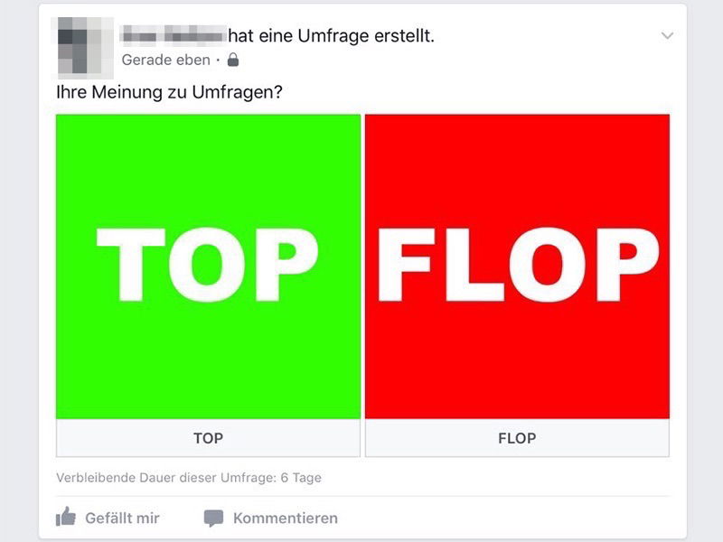 Umfrage in Facebook erstellen