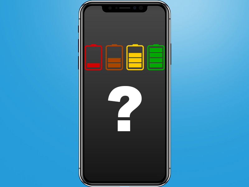 Batterie-Prozentanzeige auf dem iPhone X sehen