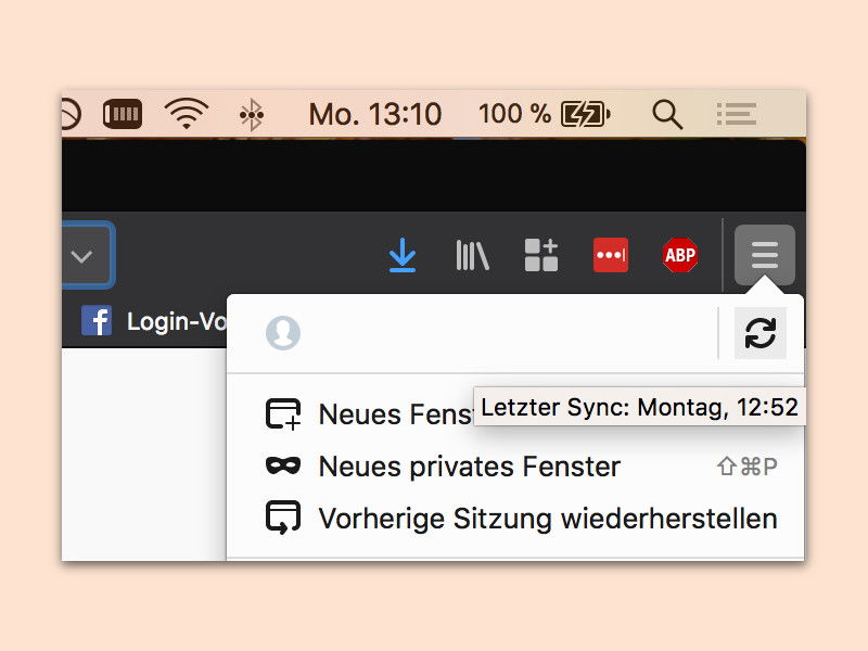 Firefox-Sync manuell auslösen