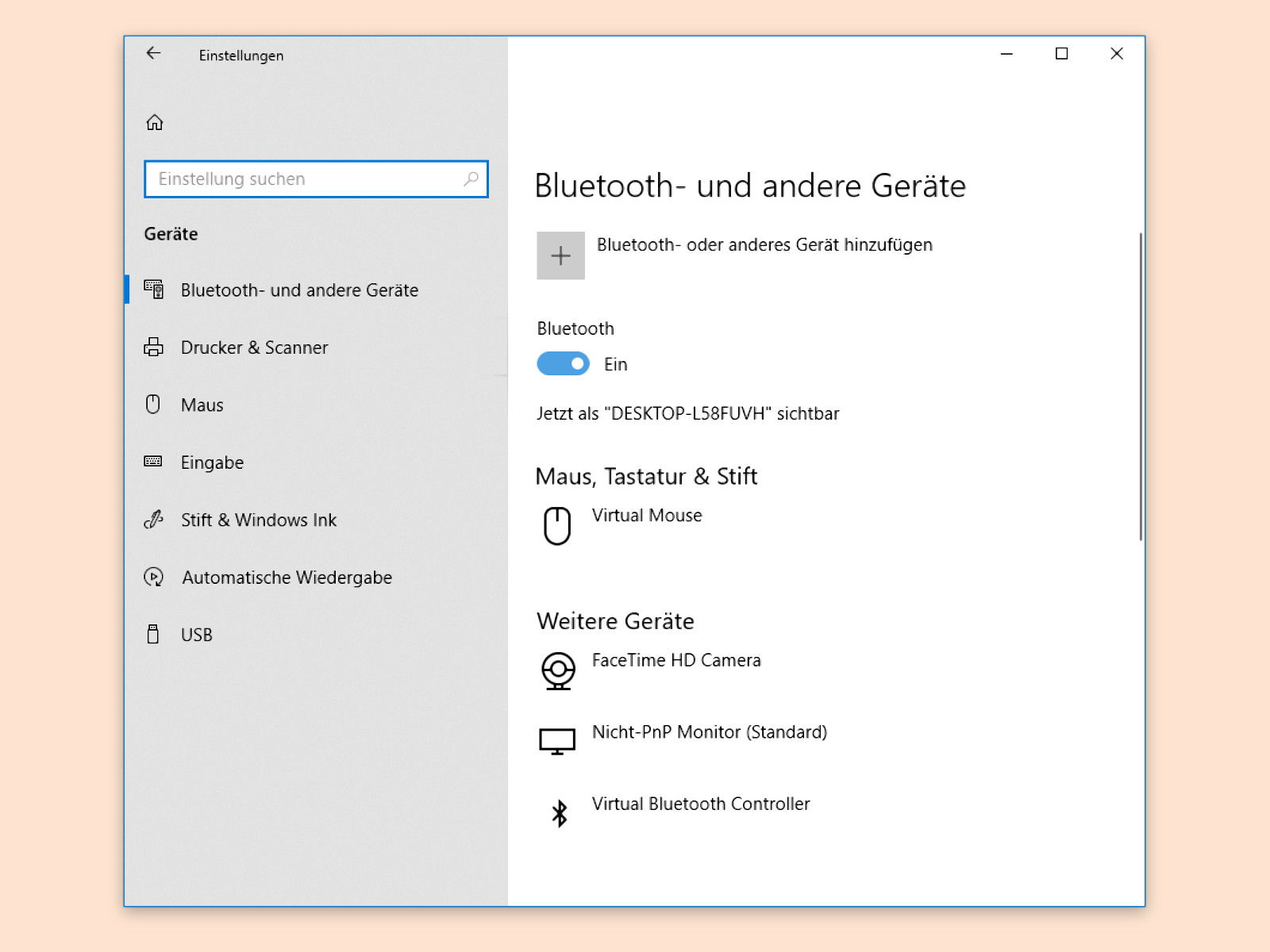 Fehlenden Bluetooth-Schalter suchen