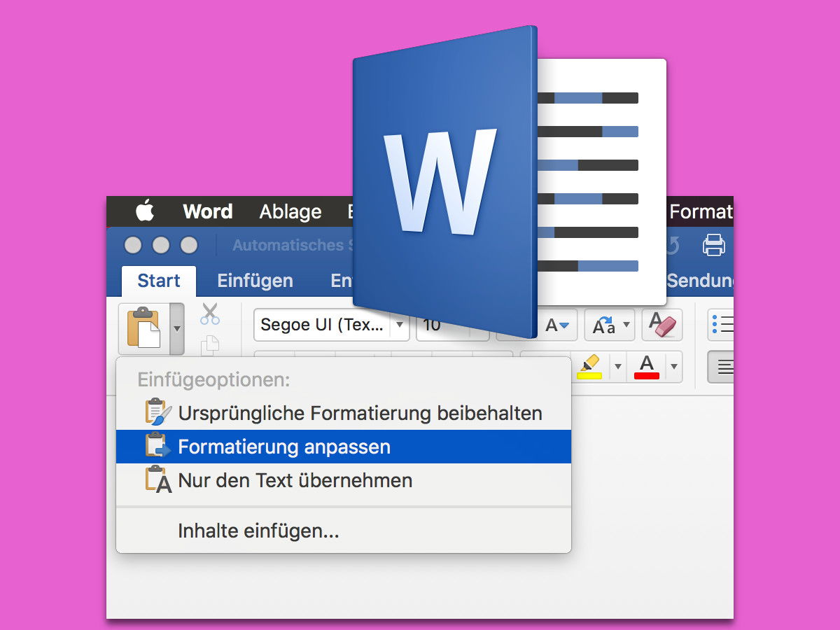 Word: Formate beibehalten