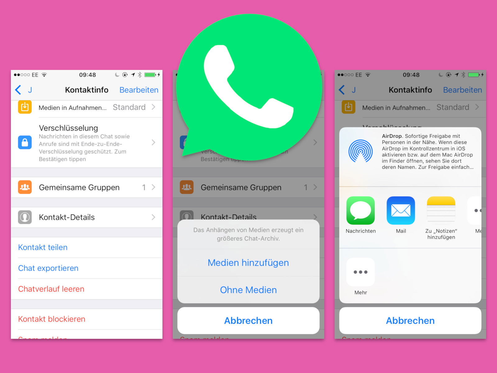 WhatsApp-Chats exportieren