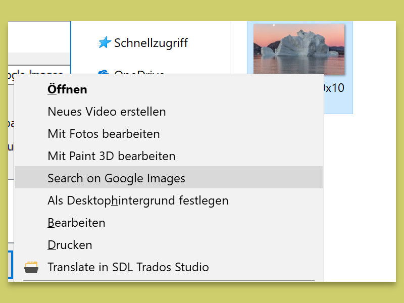 Explorer: Bilder rückwärts suchen