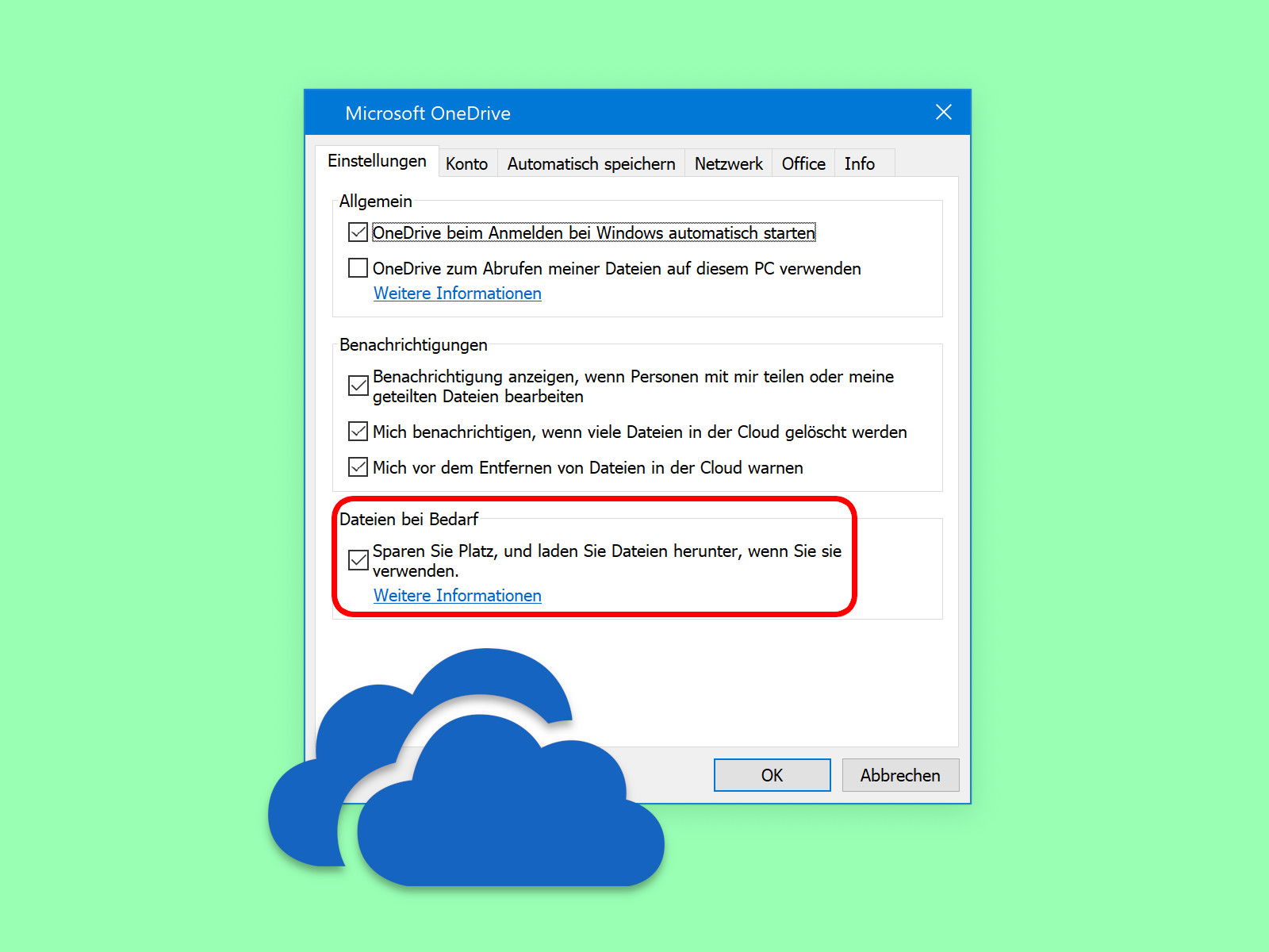 OneDrive-Dateien auf Abruf nutzen