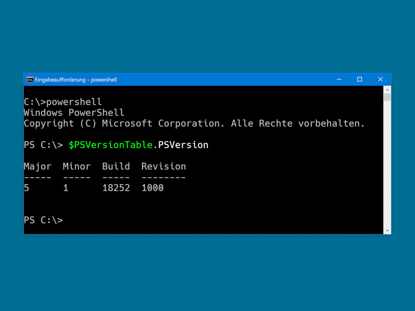 PowerShell-Version ermitteln