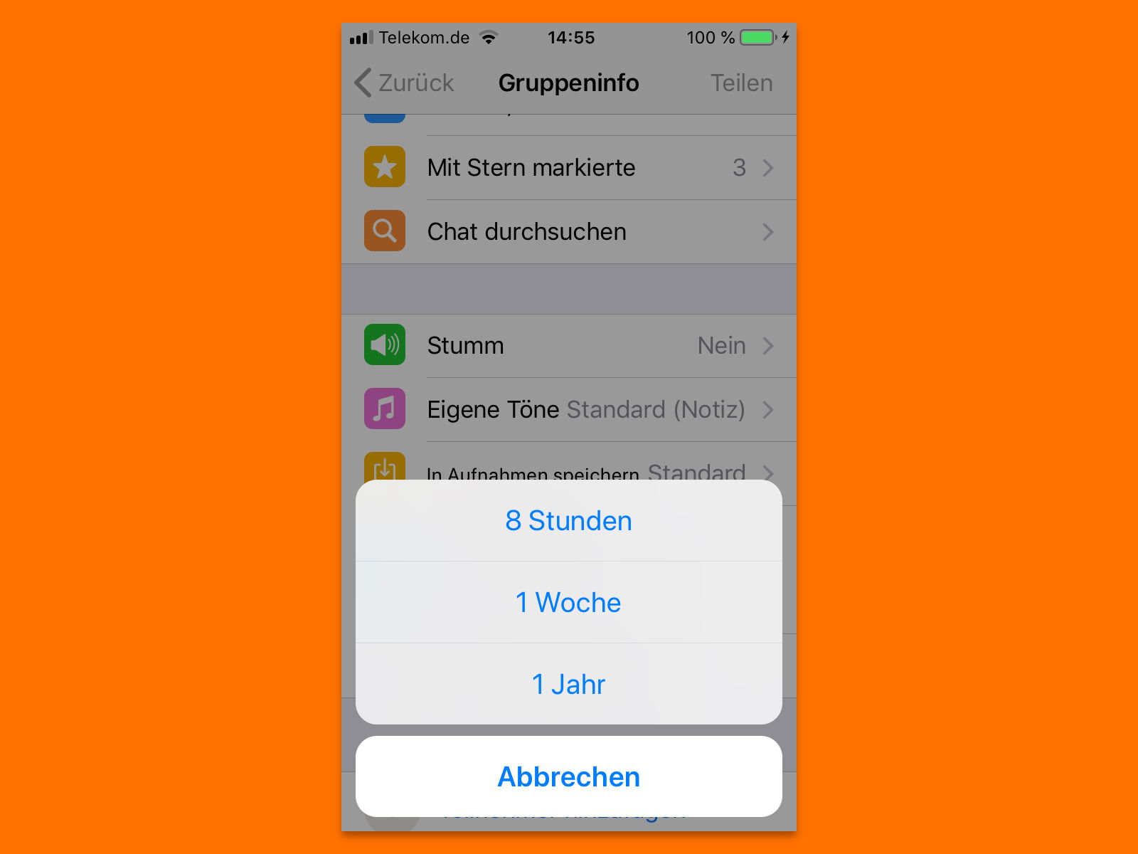 WhatsApp-Gruppen still verlassen