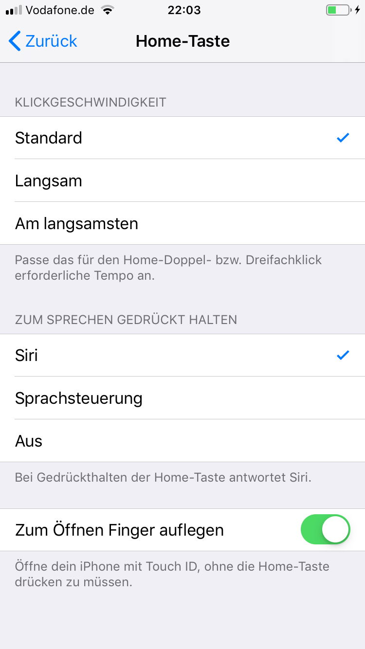 iPhone/iPad mit TouchID ohne Tastendruck entsperren