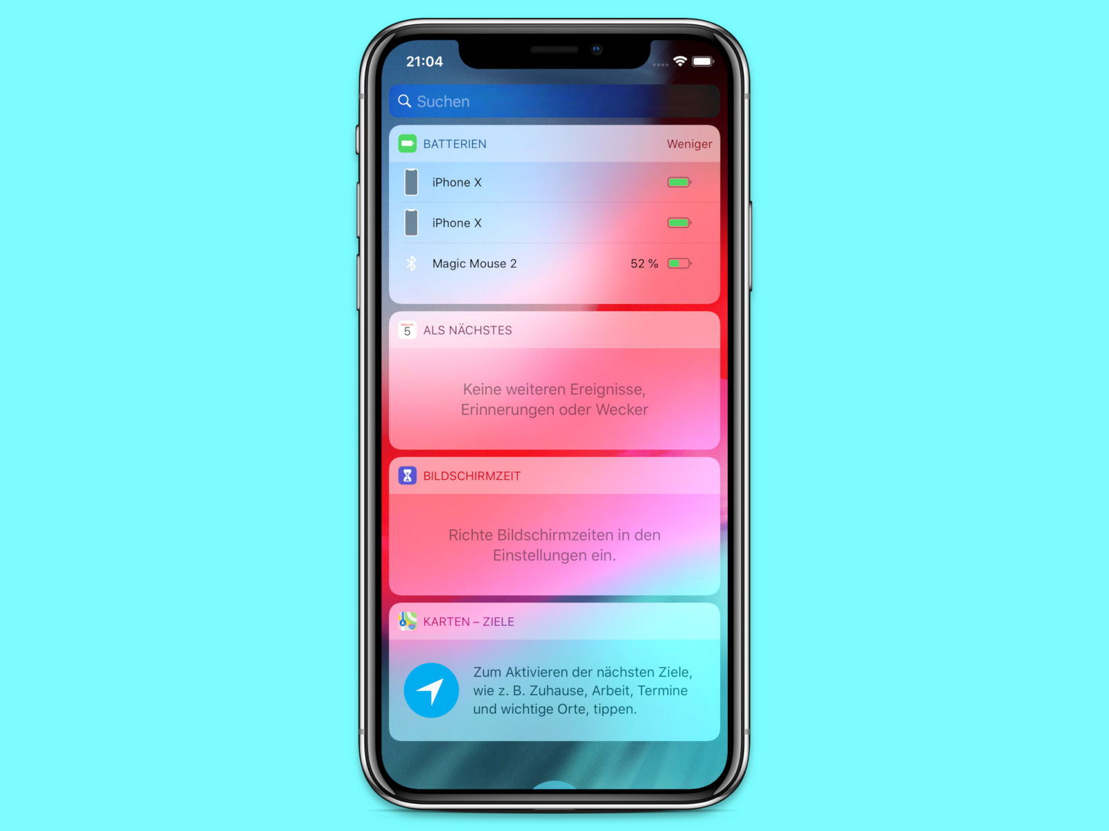 Akku-Prozent beim iPhone XS