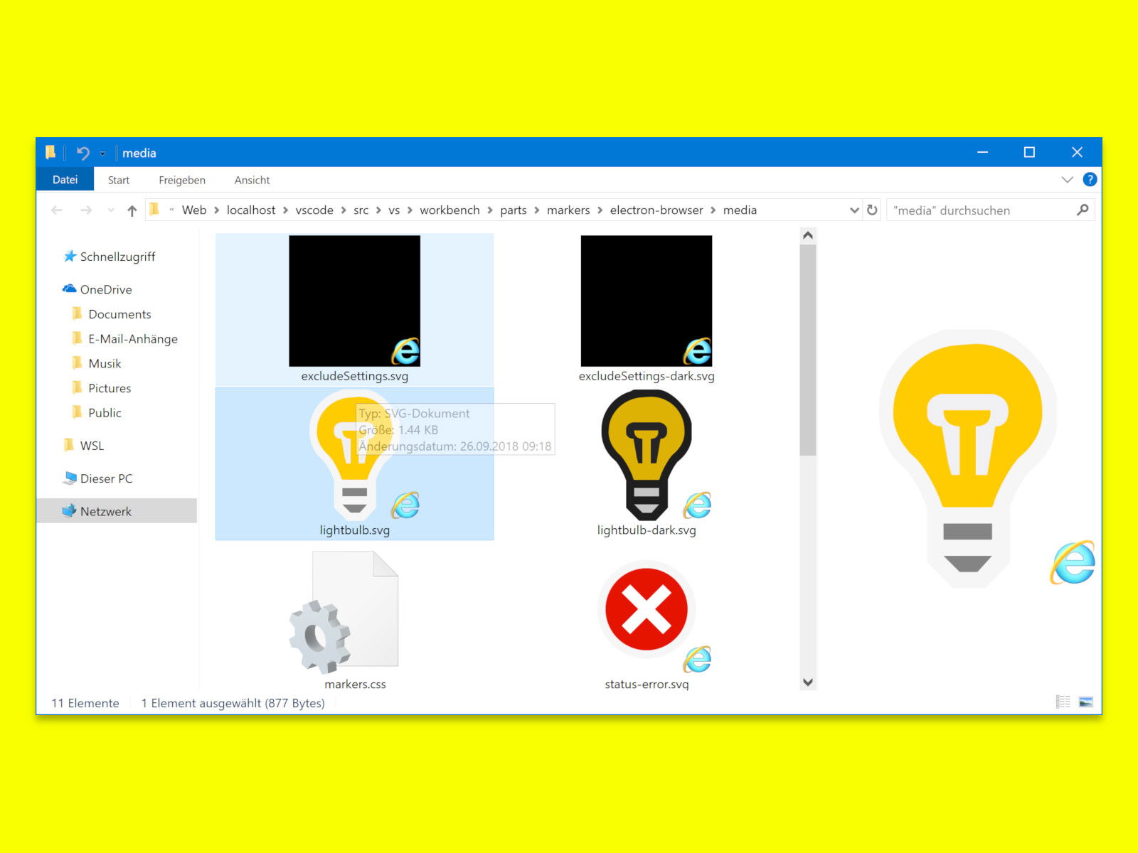 SVG-Vorschau im Datei-Explorer aktivieren