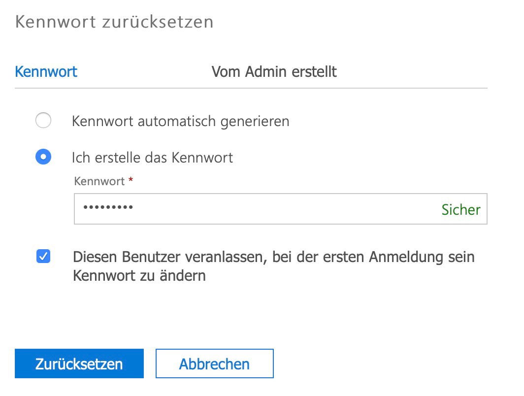 Passwortwechsel bei Office 365 erzwingen