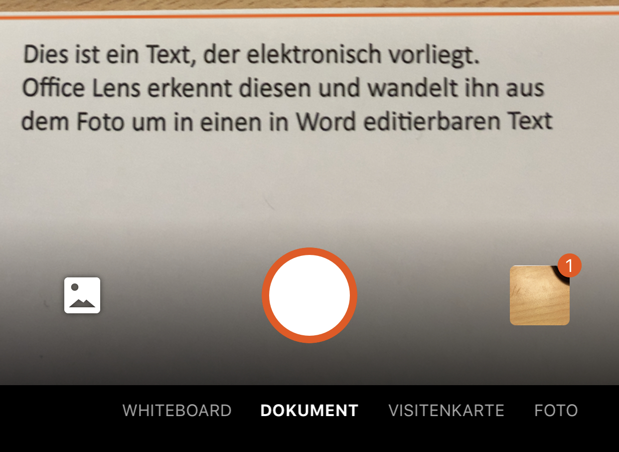 Mobile Texterkennung: Office Lens