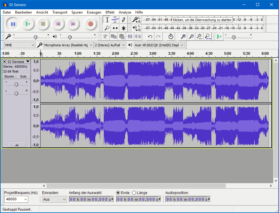 Musikdateien bearbeiten mit Audacity