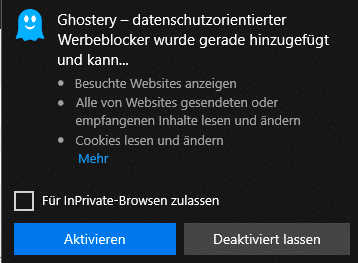 Webseitetracking mit Ghostery verfolgen