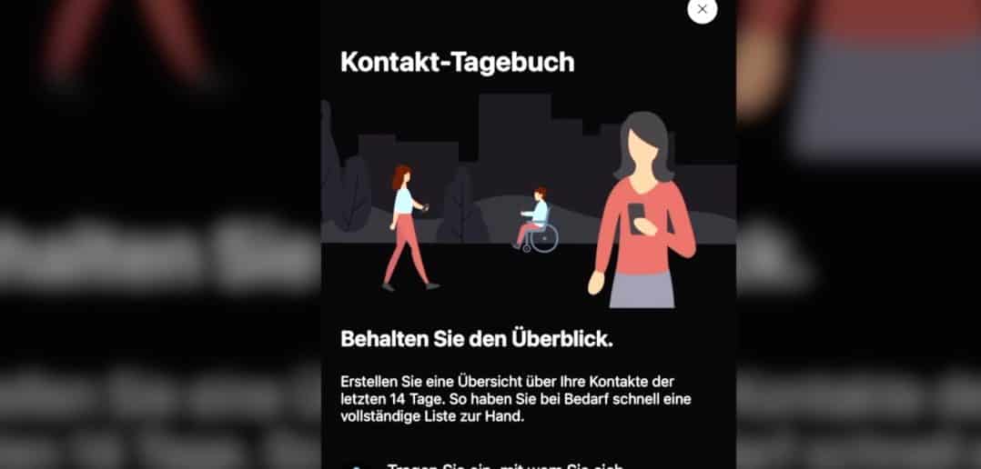 Corona Warn App kann jetzt auch Kontakttagebuch