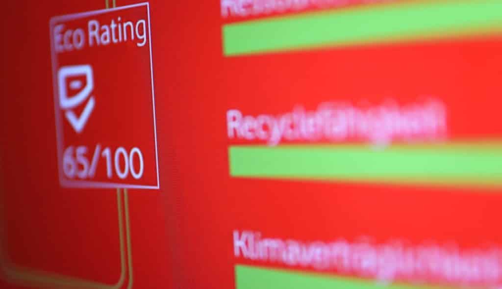 Eco Rating: Verschiedene Kritierien