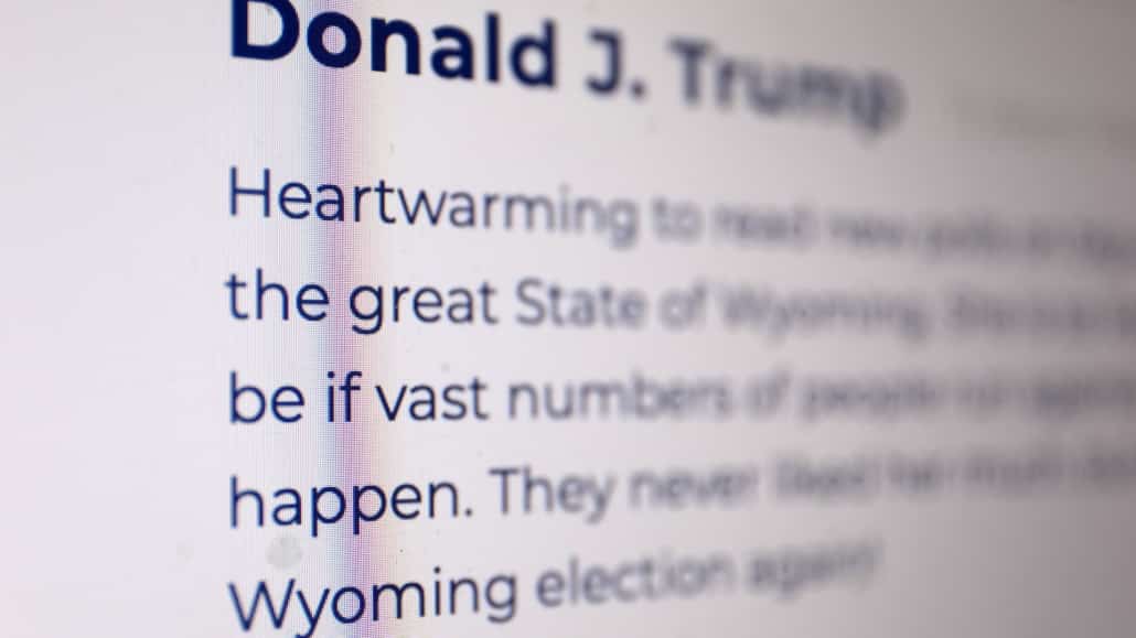 Donald Trump mit eigenem Blog