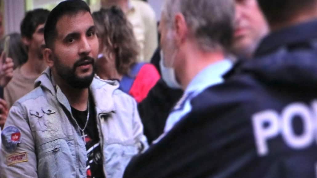 Attila Hildmann auf einer Demonstration