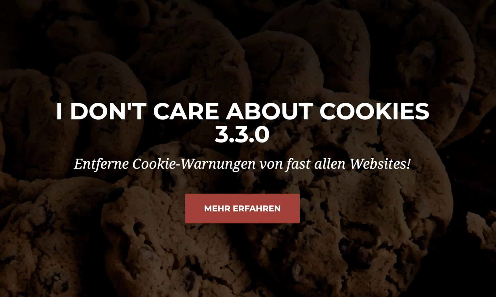 Cookie Banner verbannen