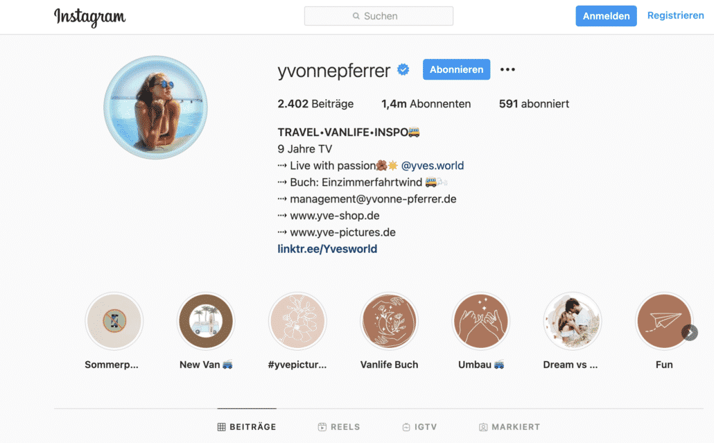 Influencerin Yvonne Pferrer nimmt keine Rücksicht auf die Natur