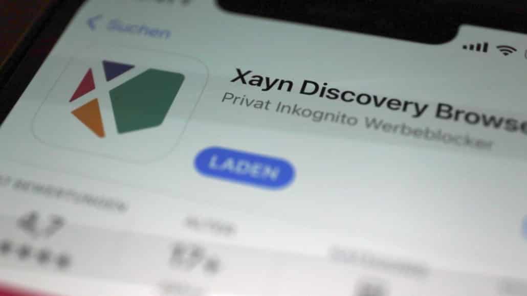 Xayn gibt's auch als App