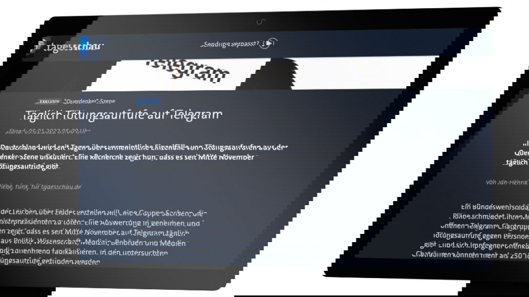Selbst Morddrohungen gehören auf Telegram zur Tagesordnung