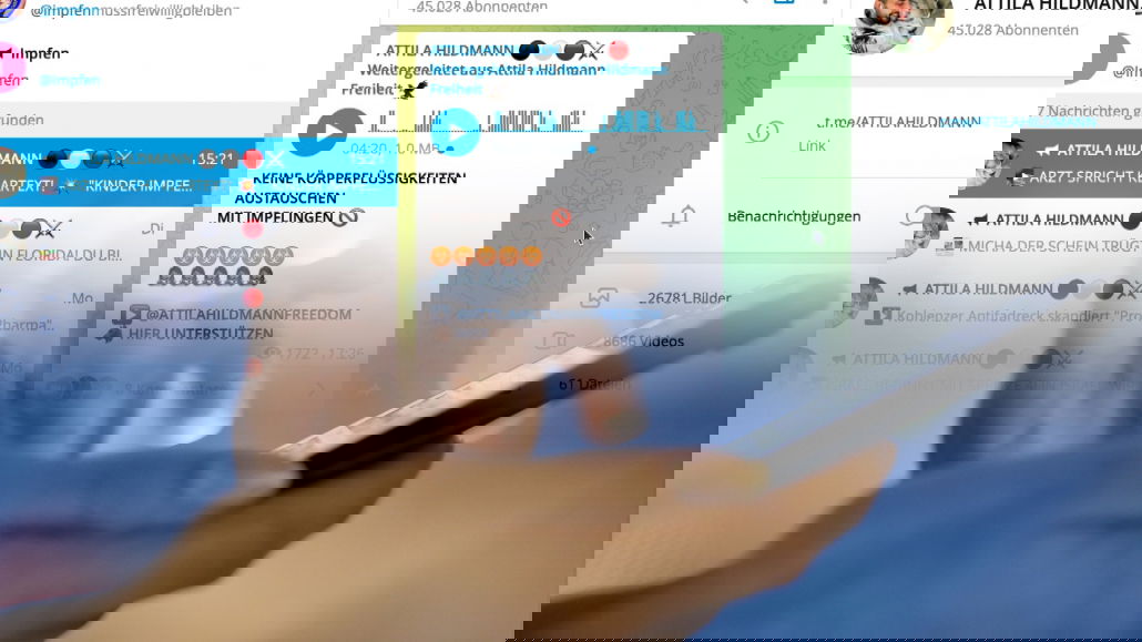 Es gibt unzählige Drohungen auf Telegram