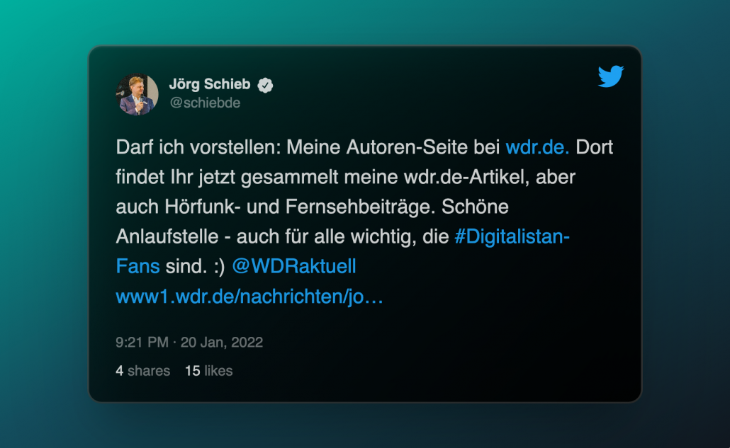 Tweet als Screenshot