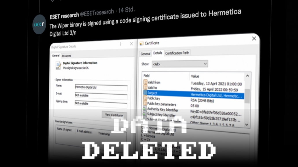 Wiper löschen komplette Festplatten