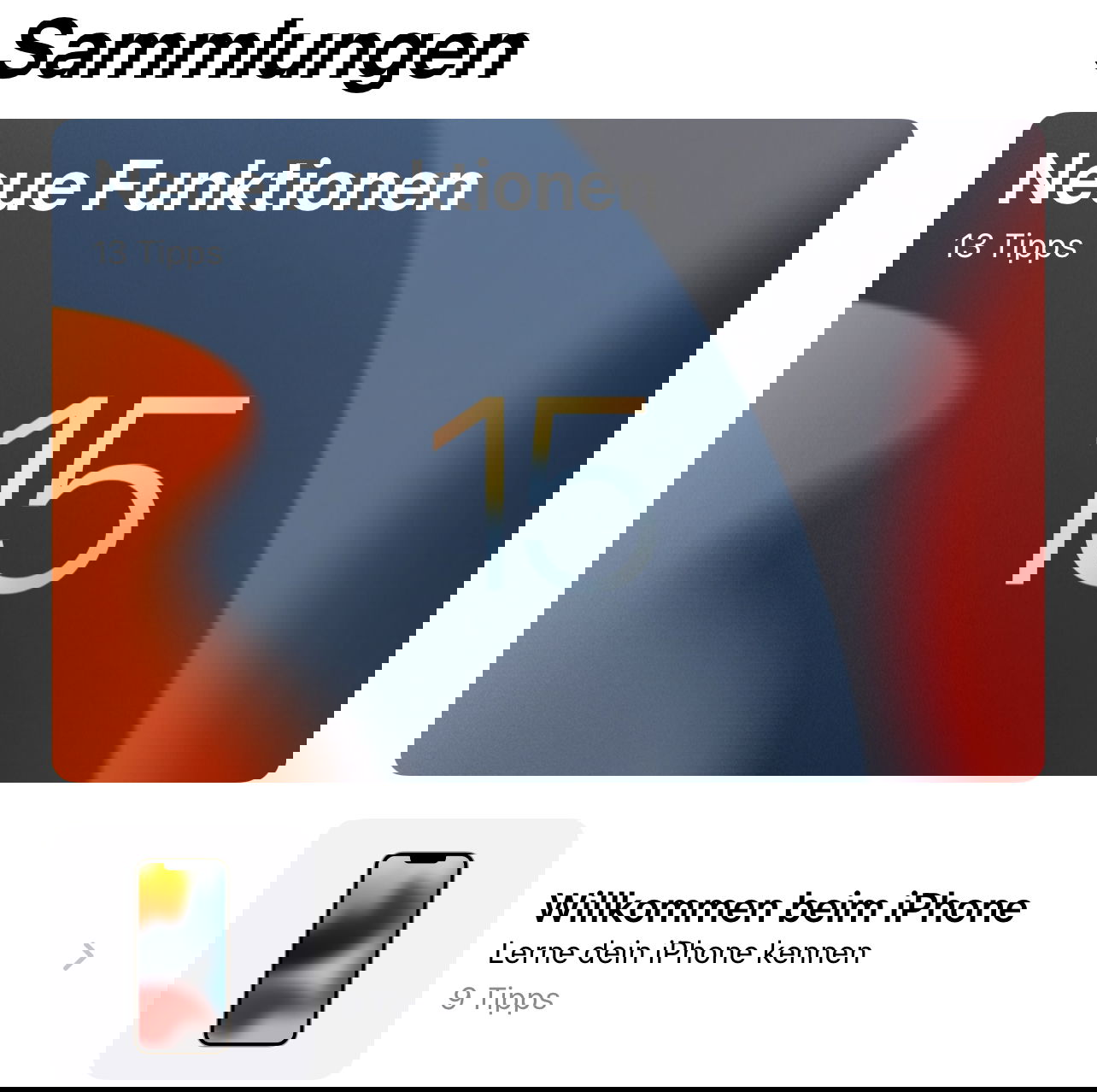Nutzen der Tipps-Funktion unter iOS