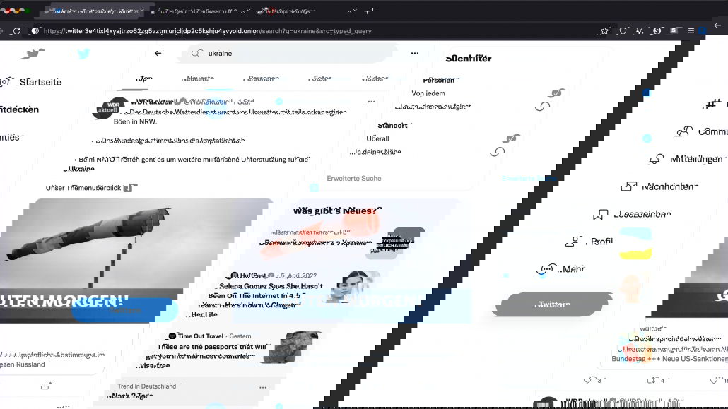 Twitter bietet jetzt eine Onion-Adresse und damit Twitter an den Blockaden vorbei