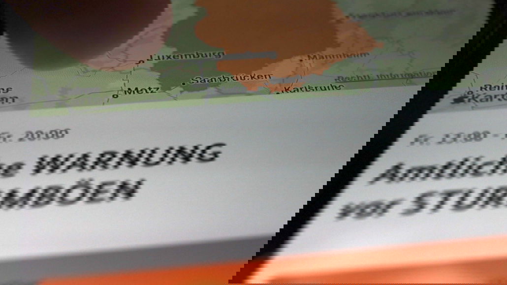 Unwetterwarnungen per App